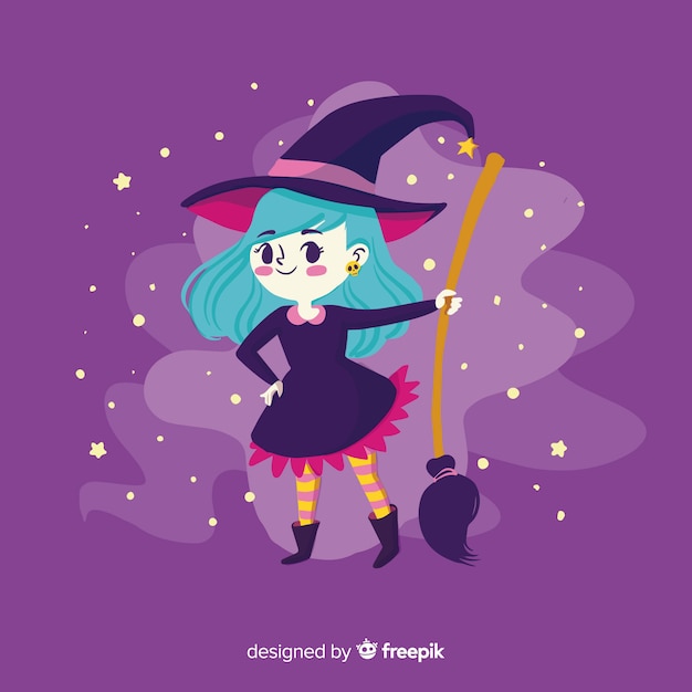 Sfondo di strega di Halloween