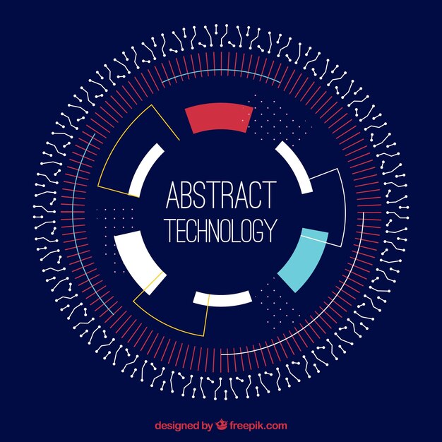 Sfondo di tecnologia con linee di ans puntini