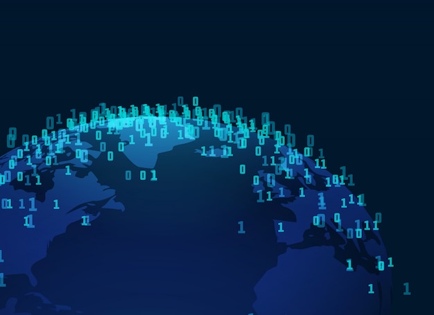 Sfondo di tecnologia digitale terra stile