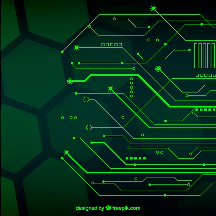 Vettore gratuito sfondo di tehcnology con punti e linee