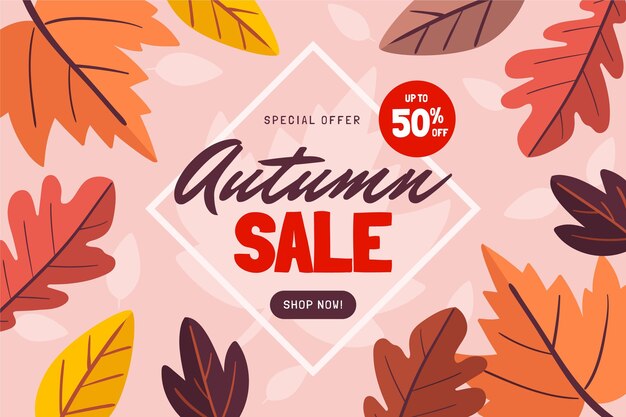 Sfondo di vendita autunnale