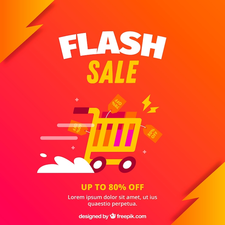 Vettore gratuito sfondo di vendita flash in stile sfumato