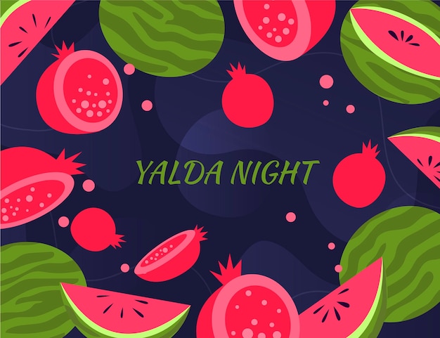 Sfondo di yalda felice design piatto