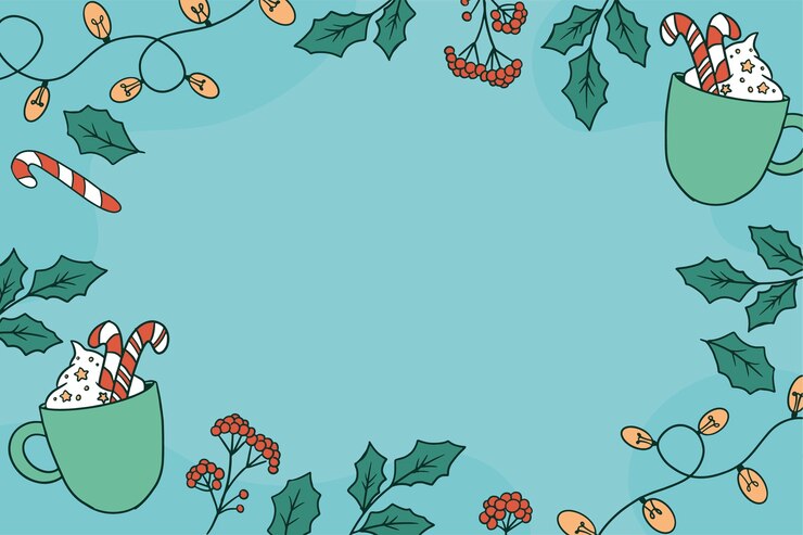 Vettore gratuito sfondo disegnato a mano per la celebrazione del natale