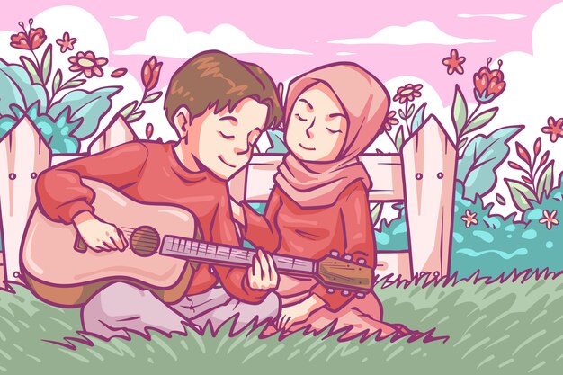 Sfondo disegnato a mano per la celebrazione di San Valentino