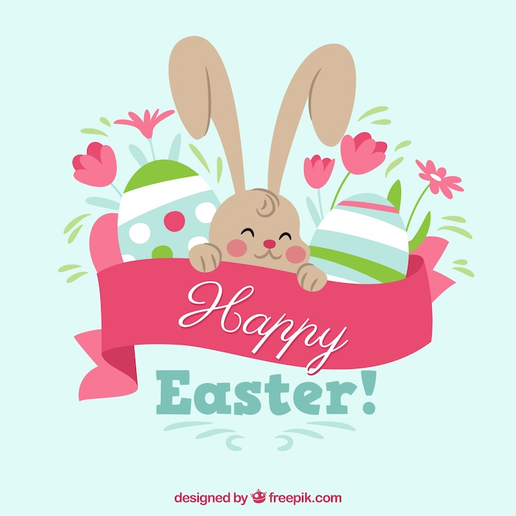 Vettore gratuito sfondo disegnato a mano per la festa di pasqua