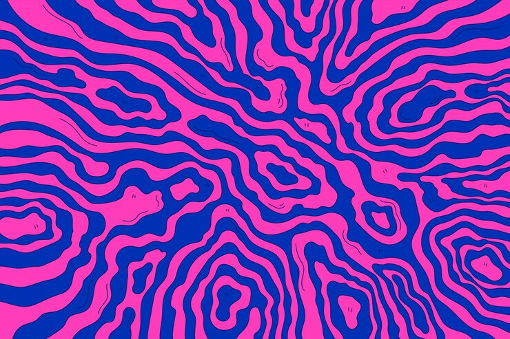 Vettore gratuito sfondo disegnato a mano psichedelico groovy