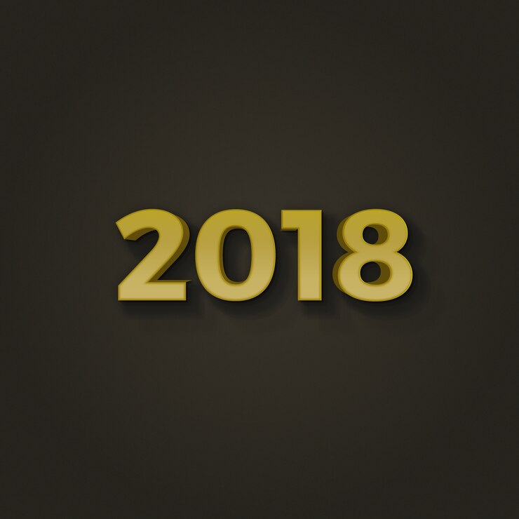 Vettore gratuito sfondo dorato 2018