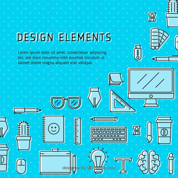 Sfondo elementi di design