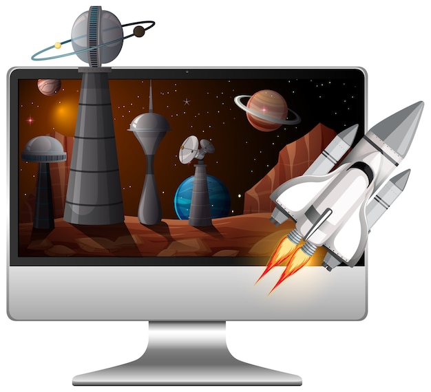 Sfondo Galaxy sullo schermo del computer