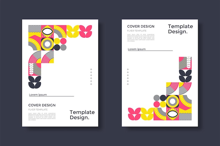 Vettore gratuito sfondo geometrico astratto collezione di modelli di business design poster copertina carta da parati catalogo notebook