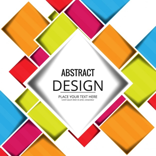 Vettore gratuito sfondo geometrico con quadrati colorati