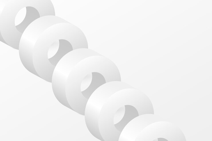 Vettore gratuito sfondo geometrico minimale, forma 3d resa in vettore bianco