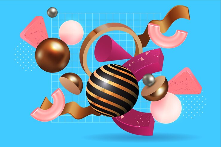 Vettore gratuito sfondo geometrico sfumato 3d