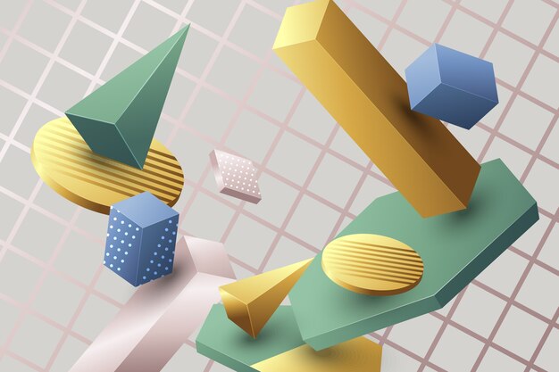 Sfondo geometrico sfumato 3d