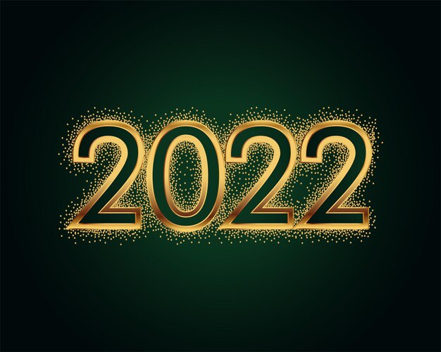 Sfondo glitter dorato del nuovo anno 2022