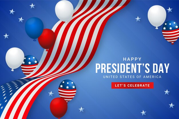 Sfondo gradiente per il giorno dei presidenti degli Stati Uniti