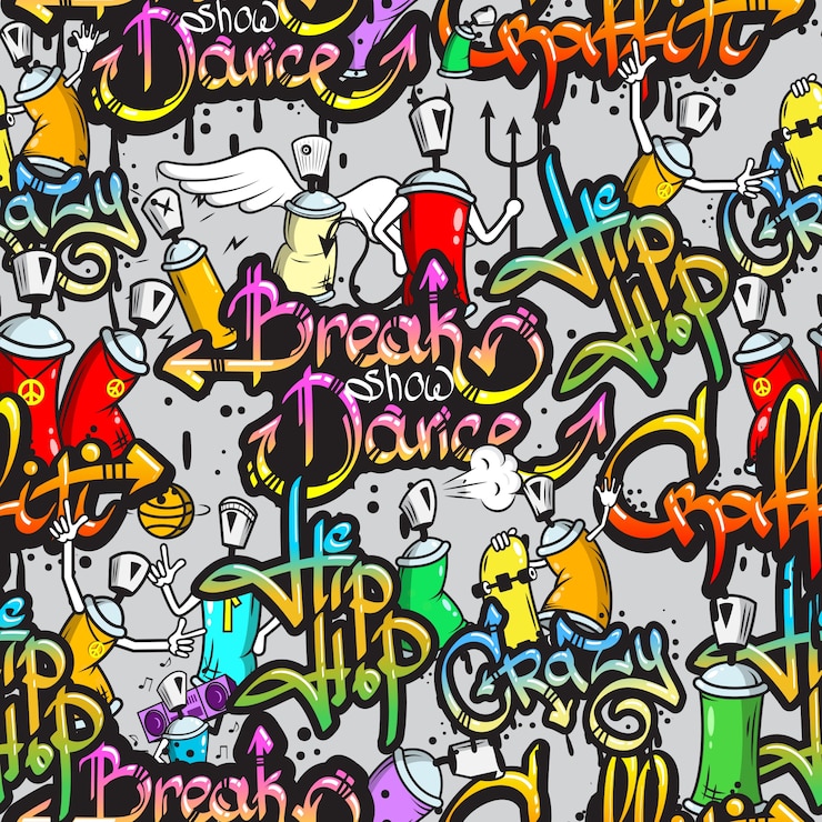 Vettore gratuito sfondo hip hop