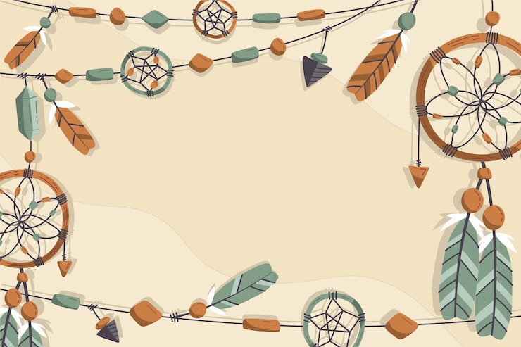Vettore gratuito sfondo in stile boho design piatto