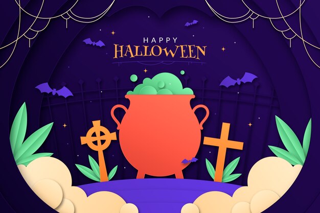 Sfondo in stile carta per la celebrazione di Halloween