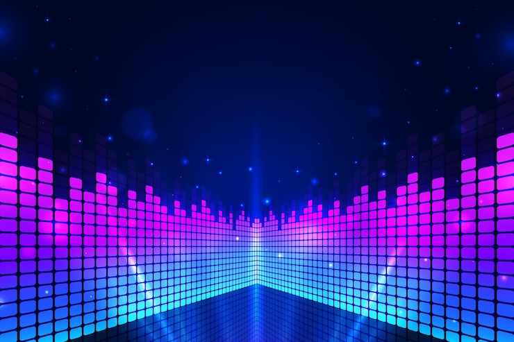 Vettore gratuito sfondo karaoke a gradiente