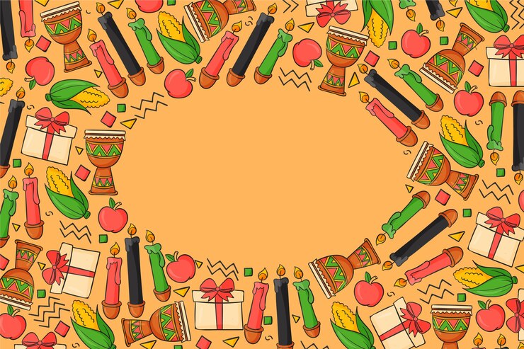 Vettore gratuito sfondo kwanzaa disegnato a mano
