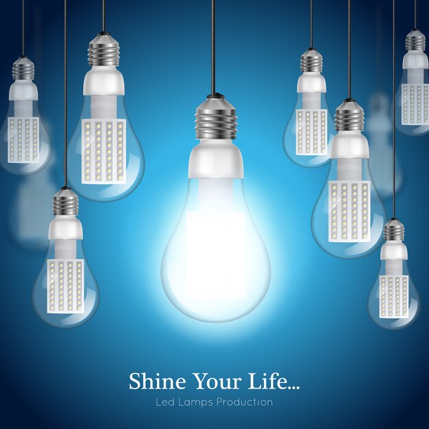 Sfondo lampadina led