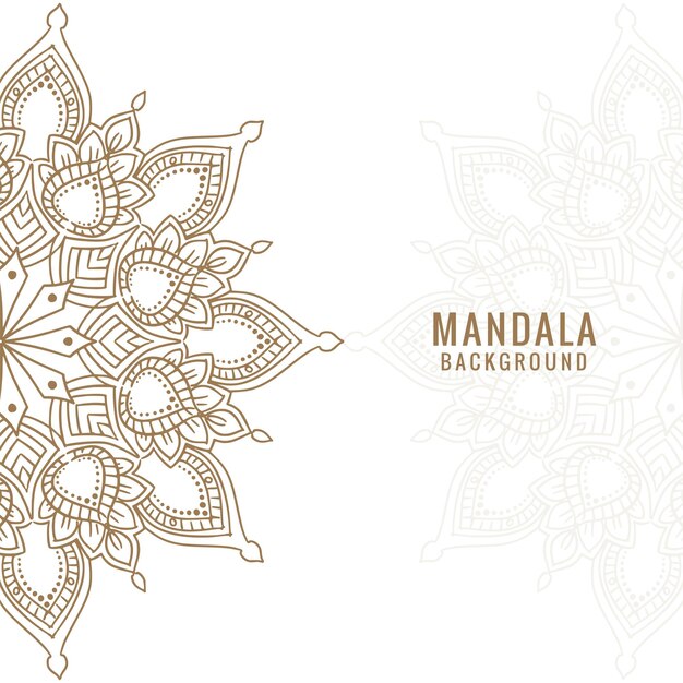 Sfondo mandala etnico di lusso moderno