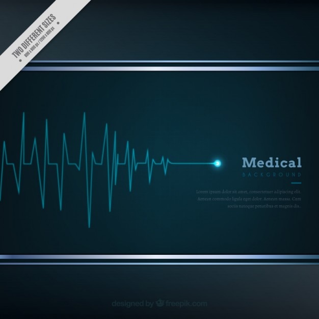 Vettore gratuito sfondo medica cardiogramma