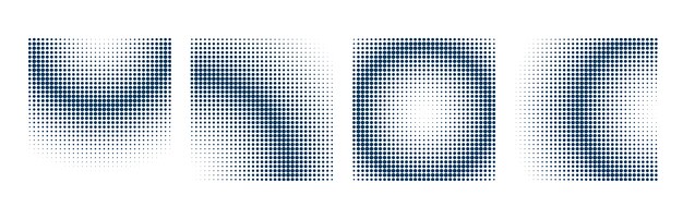 Sfondo mezzitoni impostato con forme quadrate