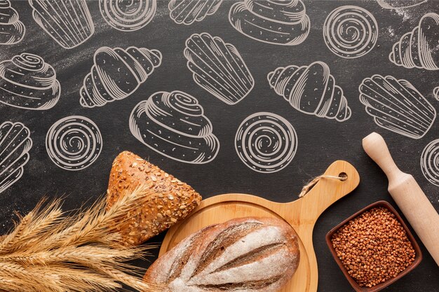 Sfondo modello panetteria