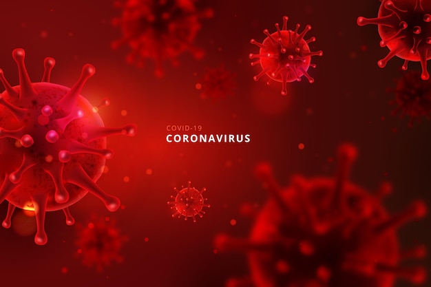 Sfondo monocromatico di coronavirus