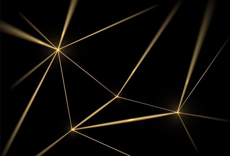 Sfondo nero e oro. Linee geometriche di texture di lusso, griglia dorata.