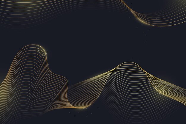 Sfondo nero sfumato con linee ondulate