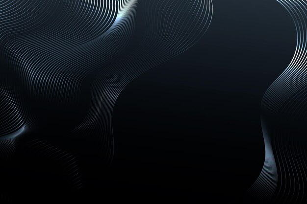 Sfondo nero sfumato con linee ondulate