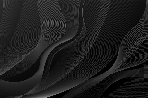 Sfondo nero sfumato con linee ondulate