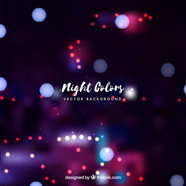 Sfondo notturno con effetto bokeh
