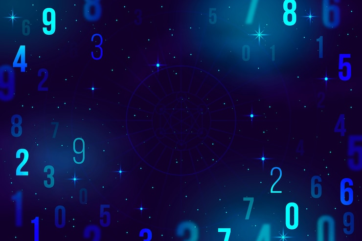 Vettore gratuito sfondo numerologico sfumato