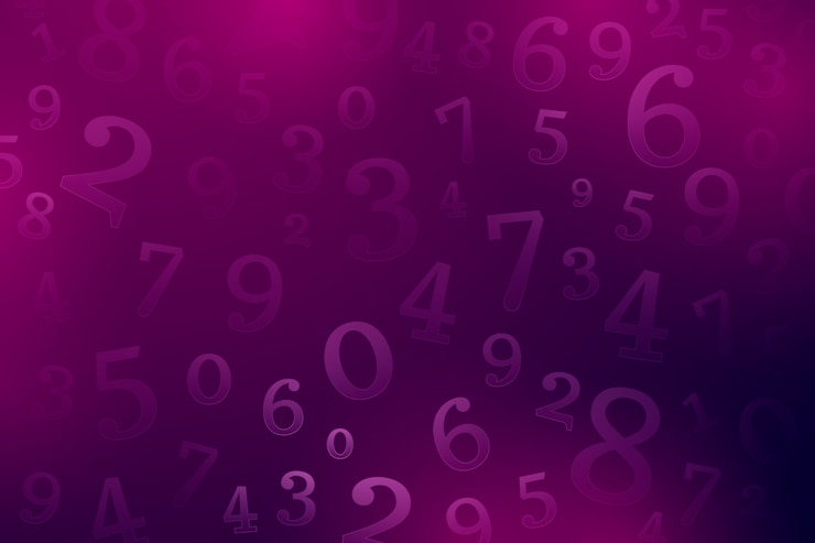 Vettore gratuito sfondo numerologico sfumato