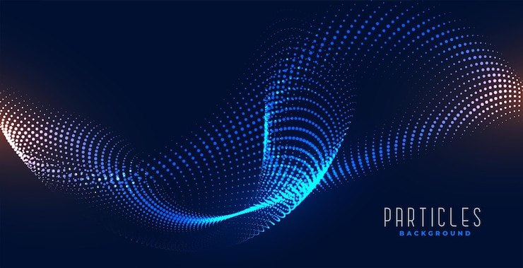 Vettore gratuito sfondo onda astratta di particelle digitali che scorre
