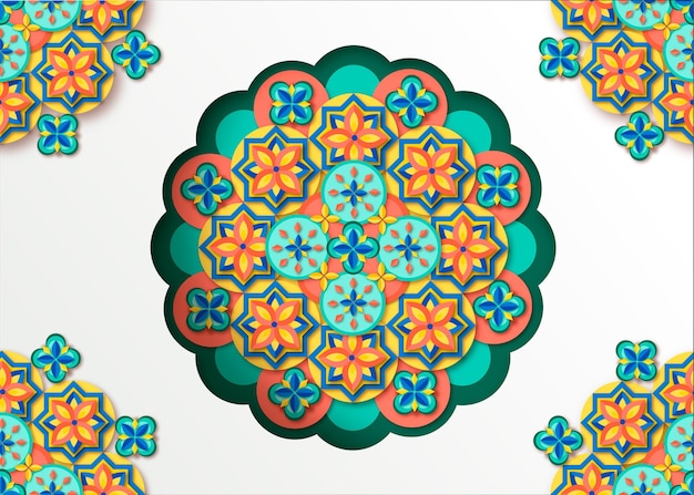 Sfondo ornamentale arabo in stile carta