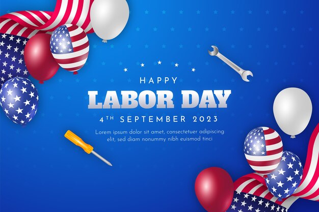 Sfondo per la celebrazione della festa del lavoro negli Stati Uniti
