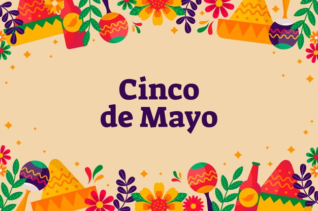 Sfondo piatto cinco de mayo