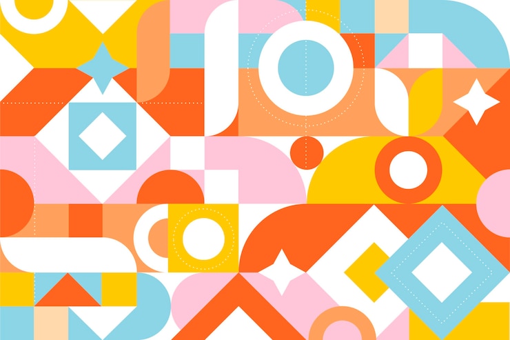 Vettore gratuito sfondo piatto colorato mosaico