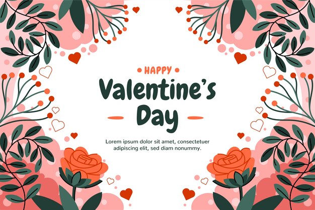 Sfondo piatto di San Valentino