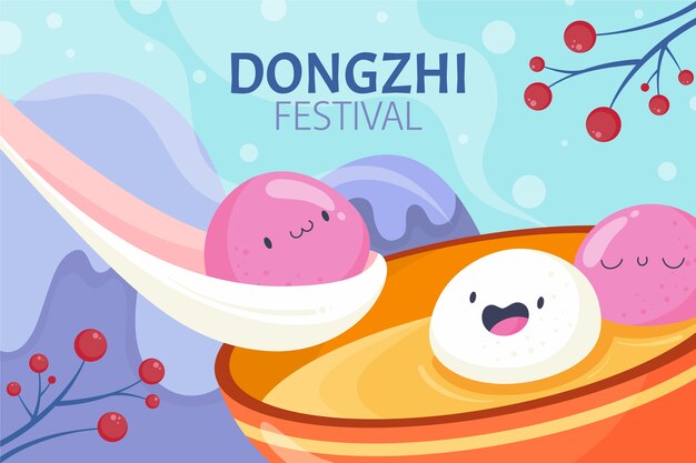 Sfondo piatto festival dongzhi