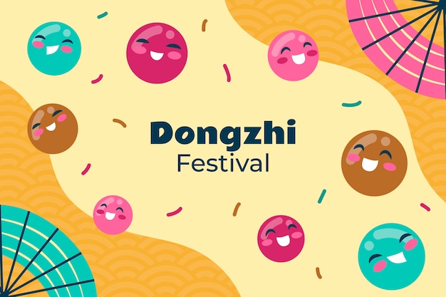 Sfondo piatto per il festival cinese dongzhi