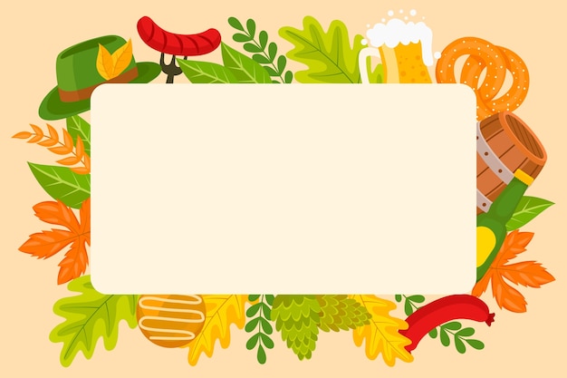 Sfondo piatto per la celebrazione dell'oktoberfest