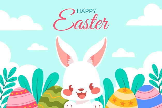 Sfondo piatto per la celebrazione della Pasqua