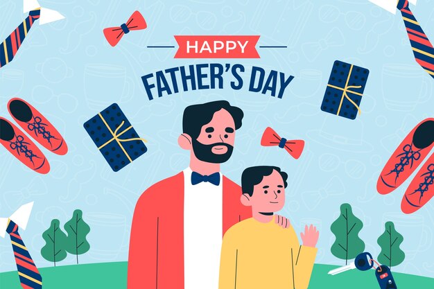 Sfondo piatto per la festa del papà